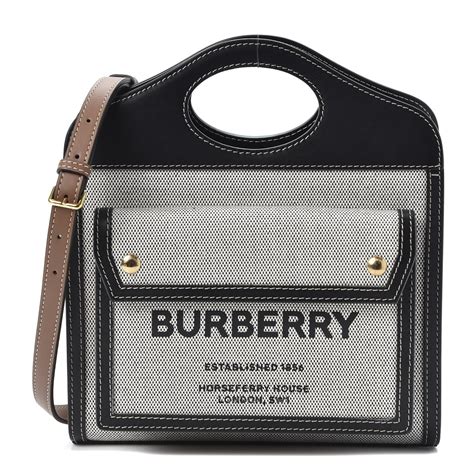 burberry mini two-tone canvas|BURBERRY Smooth Calfskin Canvas Two Tone Mini Pocket Bag .